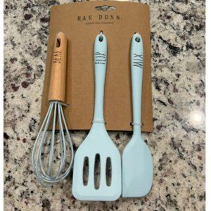 Rae Dunn 3 piece mini gadgets utensil set in light blue nwt
